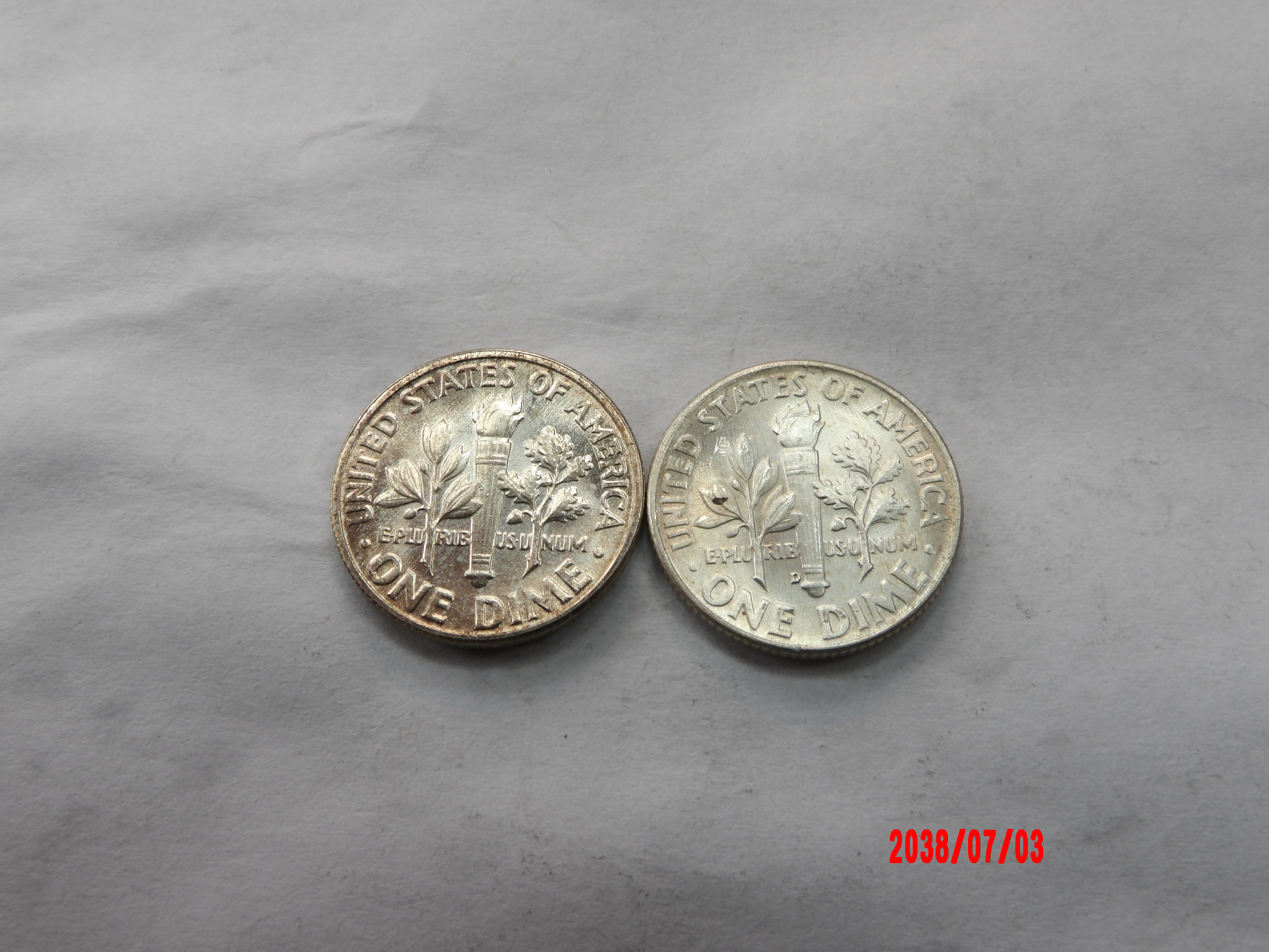 UNITED STATES, 1962,62D, Dime - Image 2