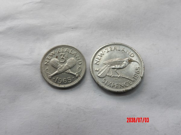 NEW ZEALAND, 1965, 3d,6d