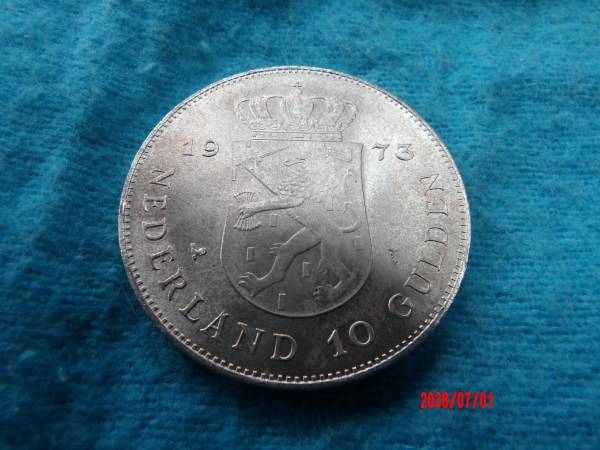 NETHERLANDS, 1973, 10 Gulden