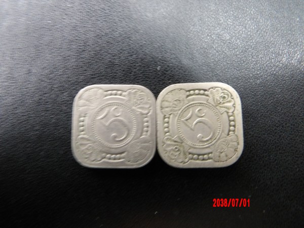 CURACAO, 1943,48;  5 Cents