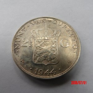 CURACAO, 1944, 2 1/2Gulden - Image 2