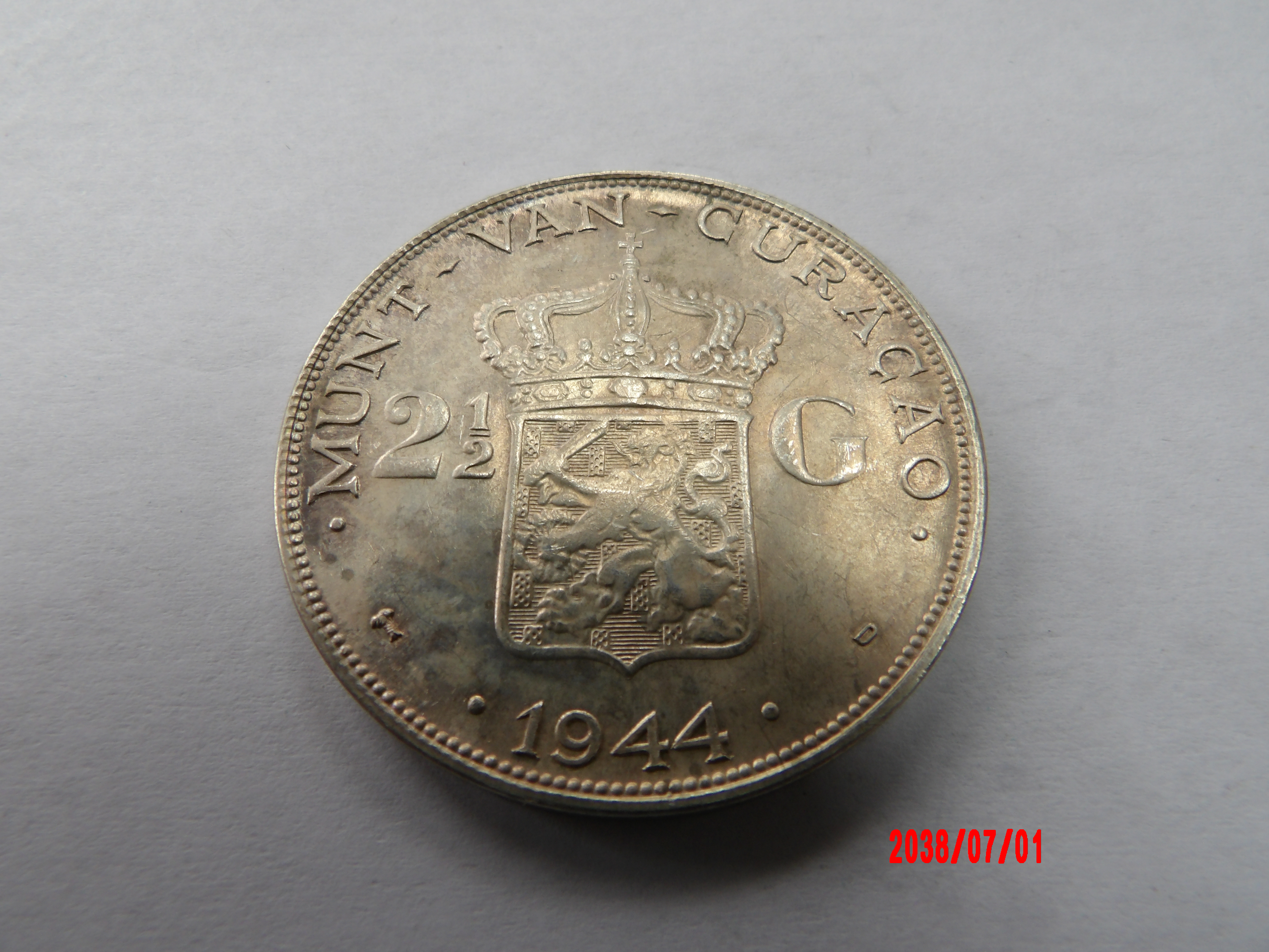CURACAO, 1944, 2 1/2Gulden - Image 2