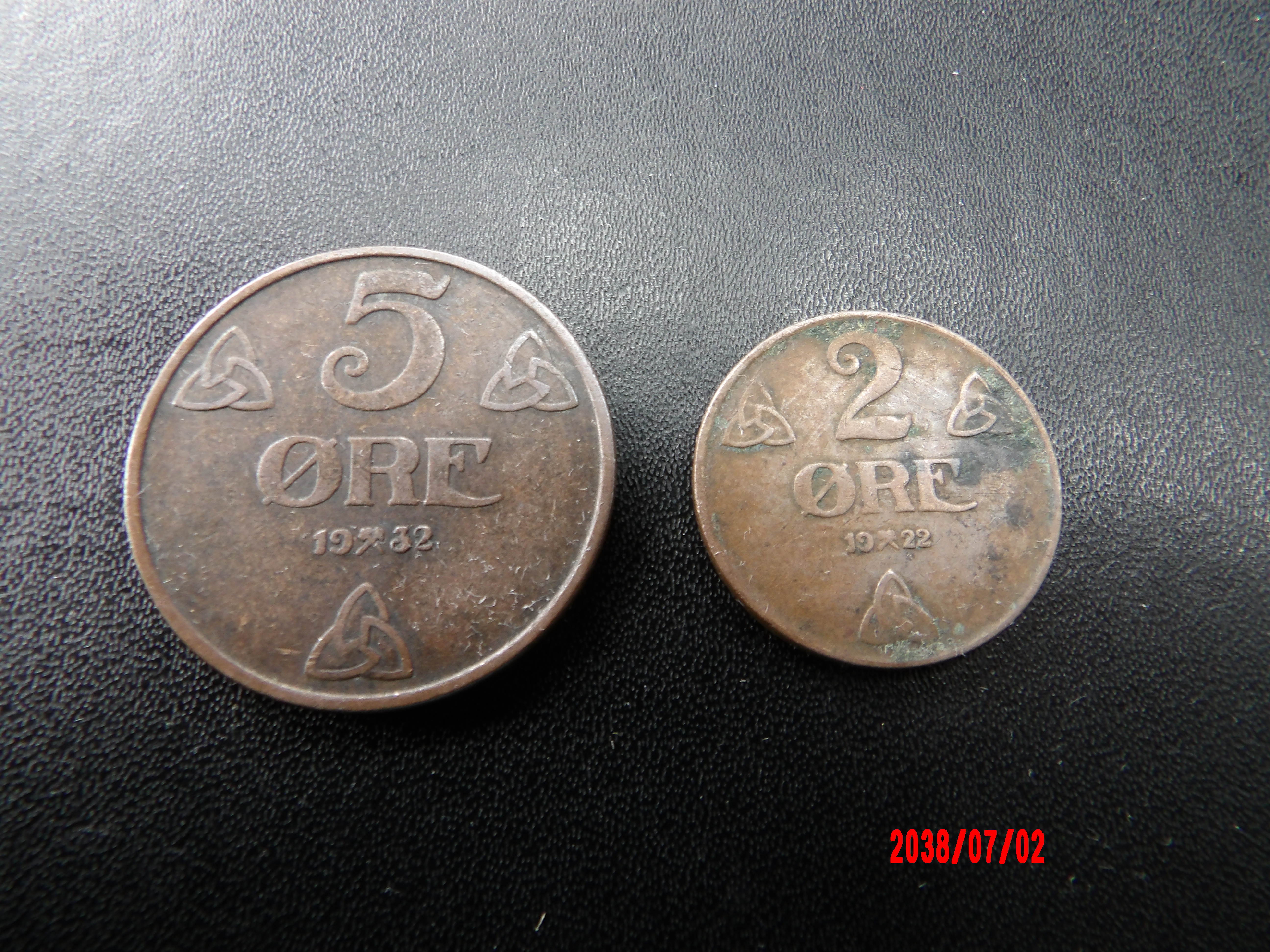 NORWAY, 1922, 2 Ore, 1932 5 Ore - Image 1