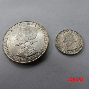 PANAMA, 1953, 1/10th Balboa. 1/2 Balboa - Image 1