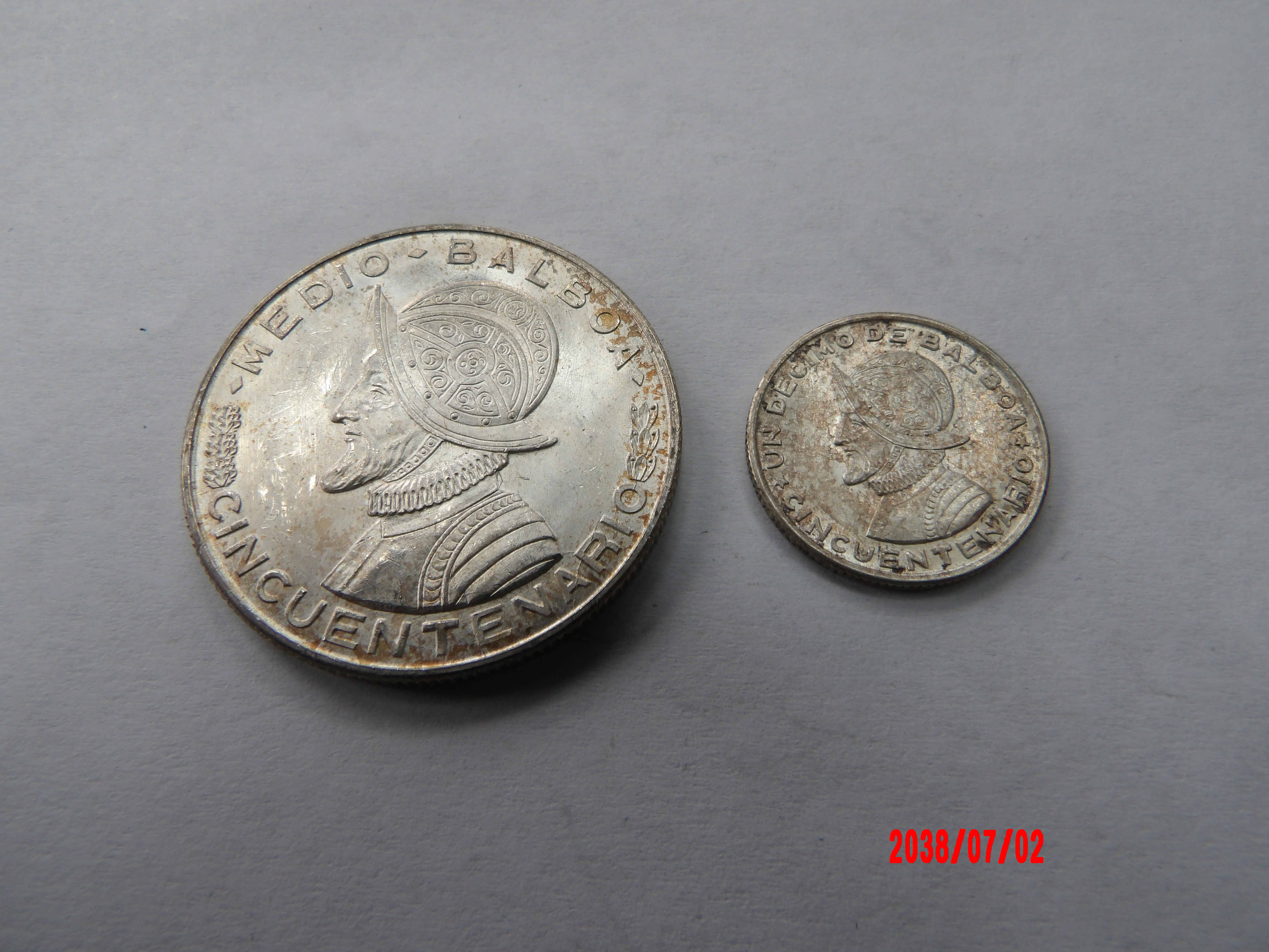 PANAMA, 1953, 1/10th Balboa. 1/2 Balboa - Image 1