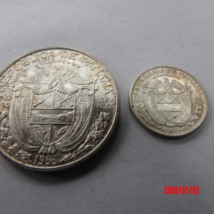 PANAMA, 1953, 1/10th Balboa. 1/2 Balboa - Image 2